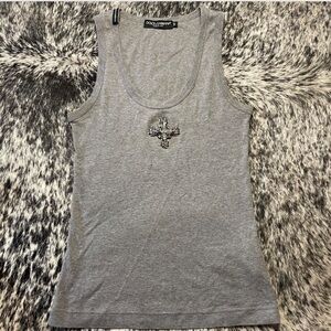 Dolce & Gabbana Embellished Rhinestone Tank Top
